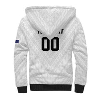 Custom Football New Zealand Sherpa Hoodie Aotearoa United White Version - Polynesian Pride
