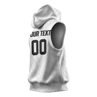 Custom Football New Zealand Sleeveless Hoodie Aotearoa United White Version - Polynesian Pride