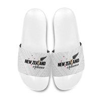 Football New Zealand Slide Sandals Aotearoa United White Version - Polynesian Pride