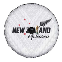 Football New Zealand Spare Tire Cover Aotearoa United White Version - Polynesian Pride