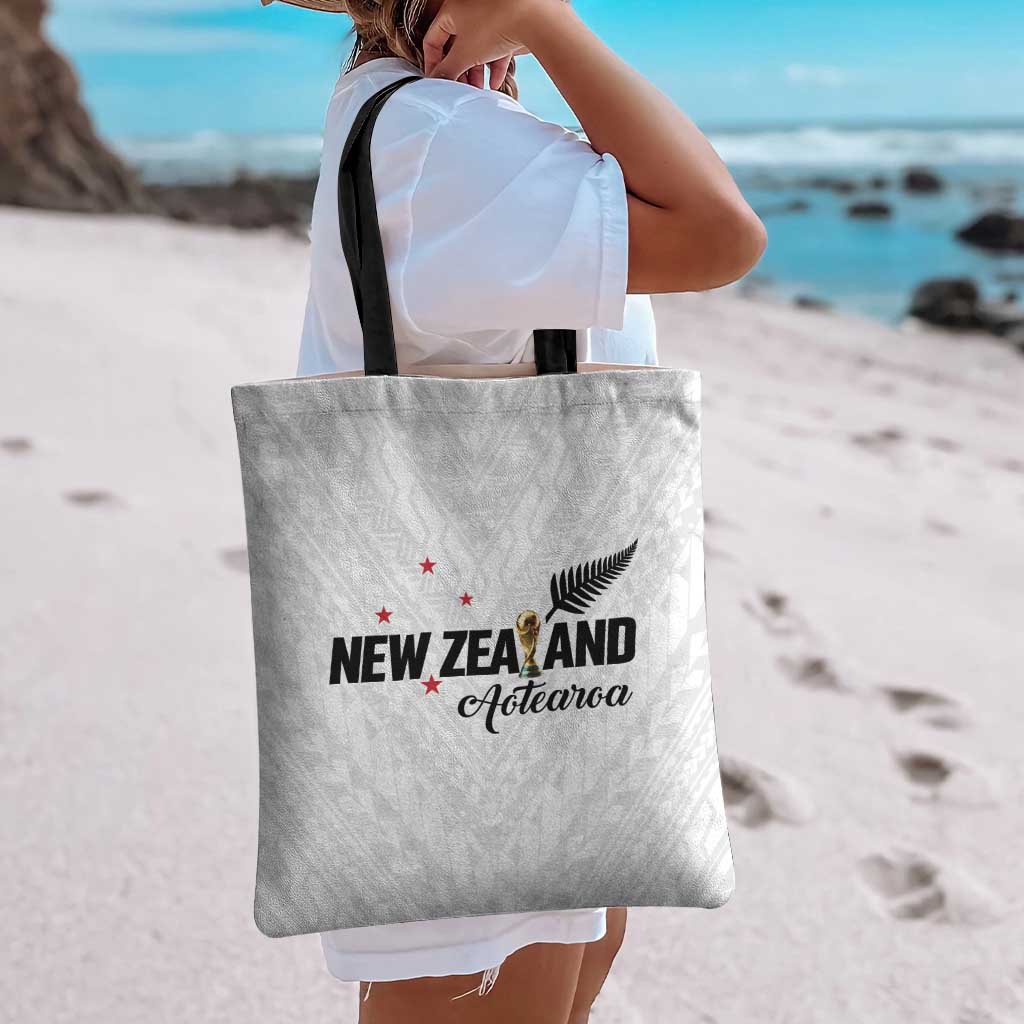 Football New Zealand Tote Bag Aotearoa United White Version - Polynesian Pride