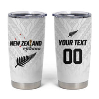 Custom Football New Zealand Tumbler Cup Aotearoa United White Version - Polynesian Pride