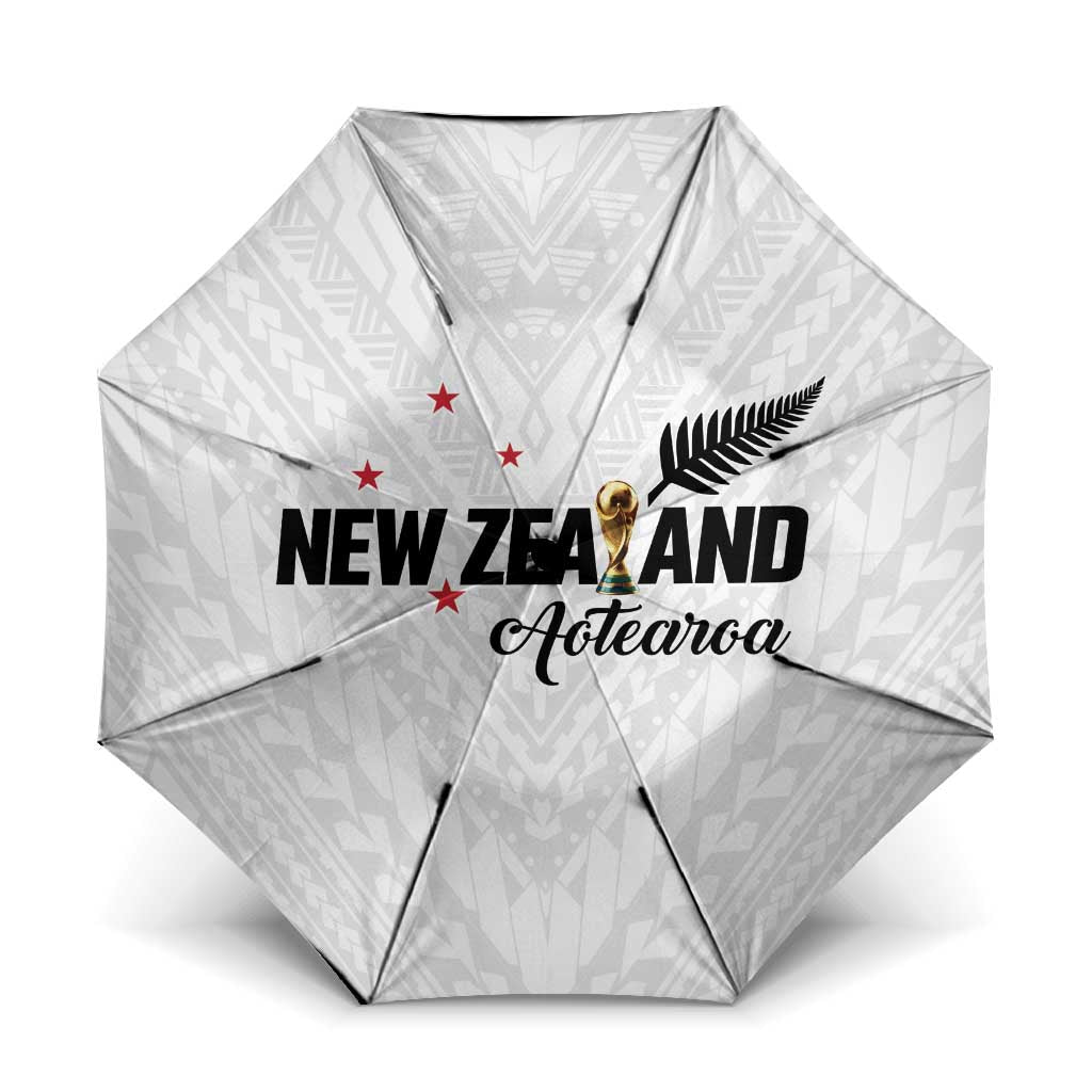 Football New Zealand Umbrella Aotearoa United White Version - Polynesian Pride