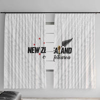 Football New Zealand Window Curtain Aotearoa United White Version - Polynesian Pride