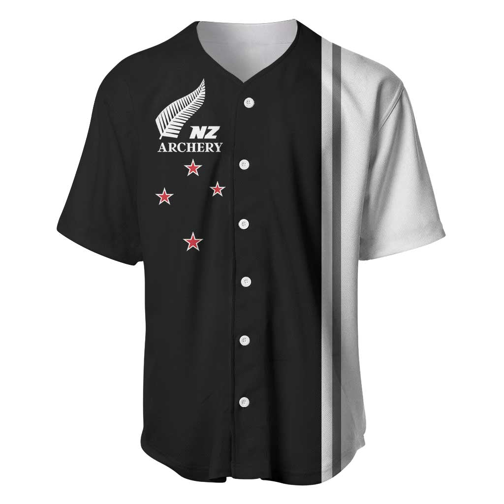 Personalised New Zealand 2025 Archery Basic Baseball Jersey Archery NZ