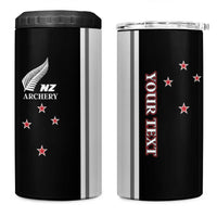 Personalised New Zealand 2025 Archery Basic 4 in 1 Can Cooler Tumbler Archery NZ LT01 One Size: 16 oz Black - Polynesian Pride