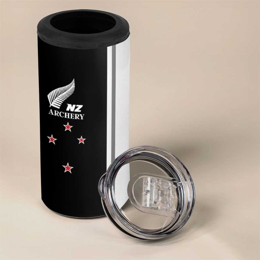 Personalised New Zealand 2025 Archery Basic 4 in 1 Can Cooler Tumbler Archery NZ LT01 - Polynesian Pride