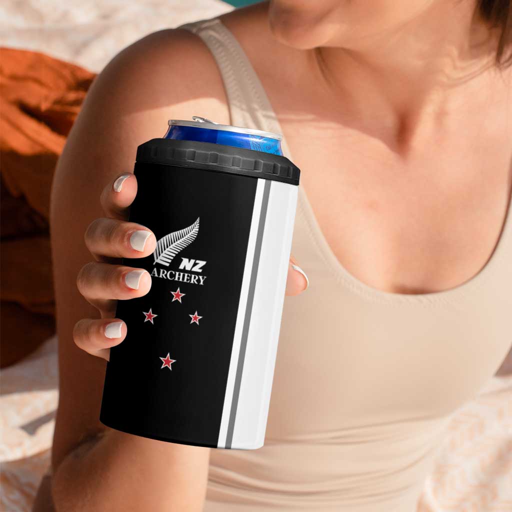 Personalised New Zealand 2025 Archery Basic 4 in 1 Can Cooler Tumbler Archery NZ LT01 - Polynesian Pride