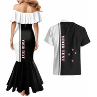 Personalised New Zealand 2025 Archery Basic Couples Matching Mermaid Dress and Hawaiian Shirt Archery NZ LT01 - Polynesian Pride
