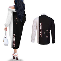 Personalised New Zealand 2025 Archery Basic Couples Matching Off The Shoulder Long Sleeve Dress and Long Sleeve Button Shirt Archery NZ
