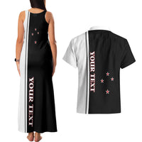 Personalised New Zealand 2025 Archery Basic Couples Matching Tank Maxi Dress and Hawaiian Shirt Archery NZ LT01 - Polynesian Pride