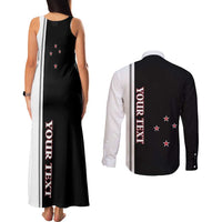 Personalised New Zealand 2025 Archery Basic Couples Matching Tank Maxi Dress and Long Sleeve Button Shirt Archery NZ LT01 - Polynesian Pride