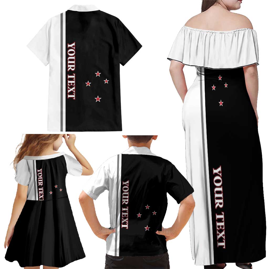 Personalised New Zealand 2025 Archery Basic Family Matching Off Shoulder Maxi Dress and Hawaiian Shirt Archery NZ