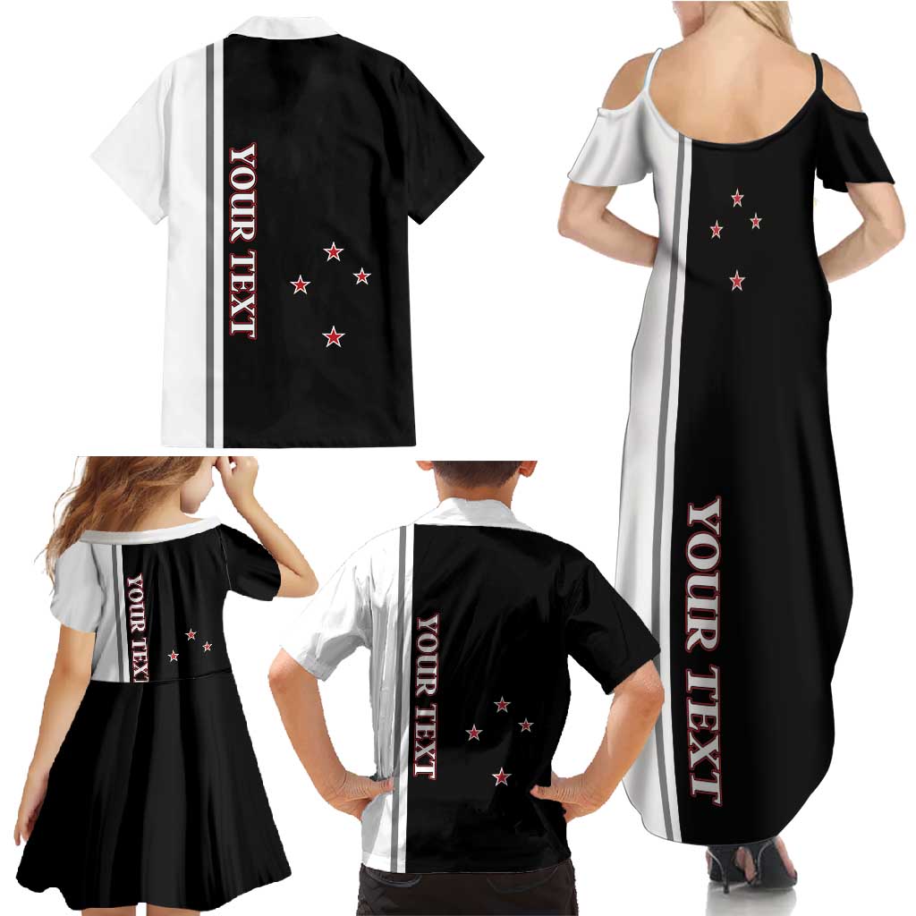 Personalised New Zealand 2025 Archery Basic Family Matching Summer Maxi Dress and Hawaiian Shirt Archery NZ