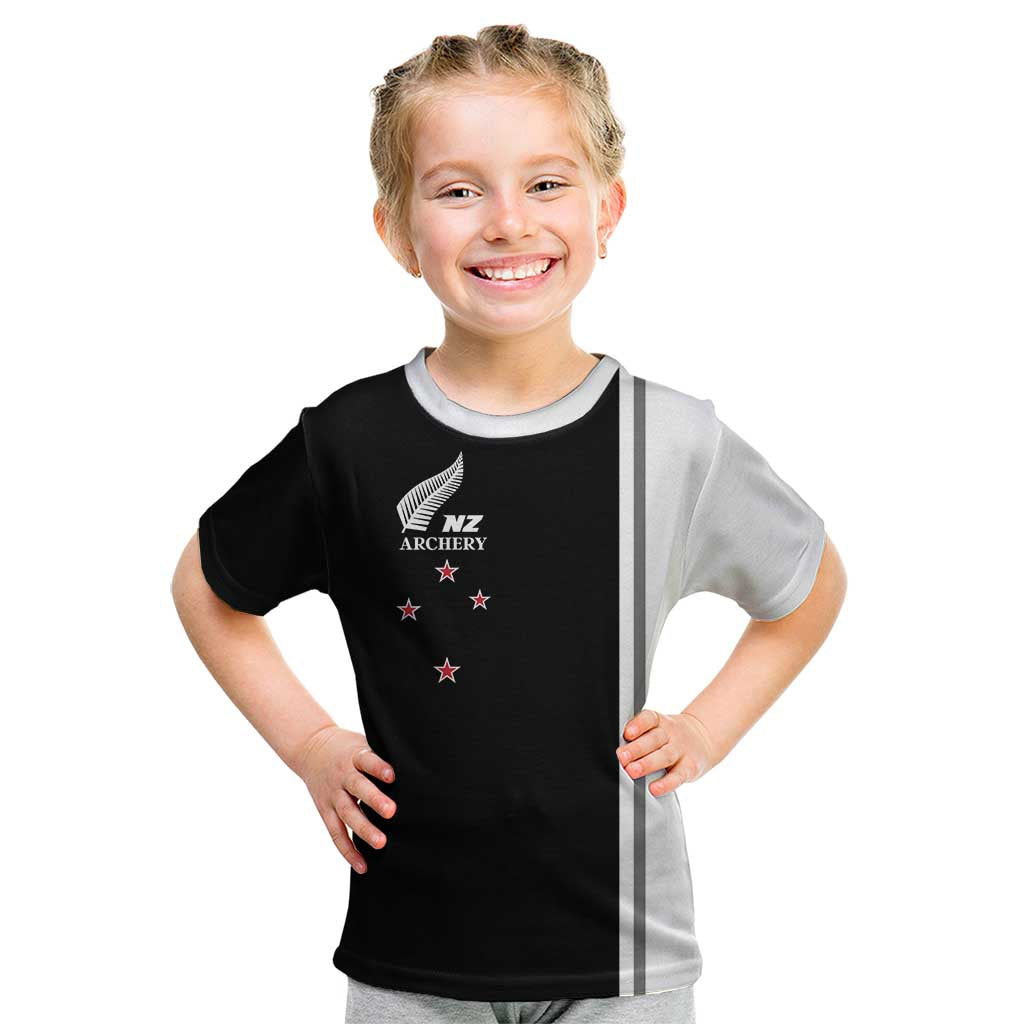 Personalised New Zealand 2025 Archery Basic Kid T Shirt Archery NZ