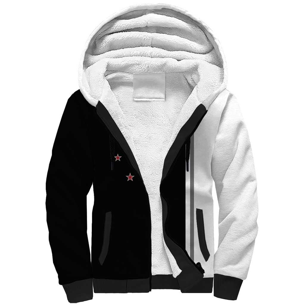 Personalised New Zealand 2025 Archery Basic Sherpa Hoodie Archery NZ LT01 Unisex Black - Polynesian Pride