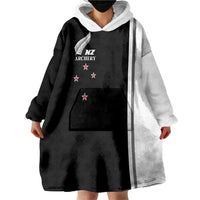 Personalised New Zealand 2025 Archery Basic Wearable Blanket Hoodie Archery NZ LT01 - Polynesian Pride