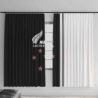 New Zealand 2025 Archery Basic Window Curtain Archery NZ LT01 With Hooks Black - Polynesian Pride