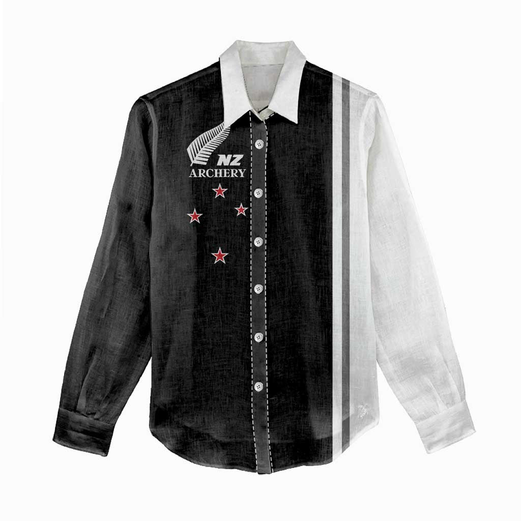 Personalised New Zealand 2025 Archery Basic Women Casual Shirt Archery NZ