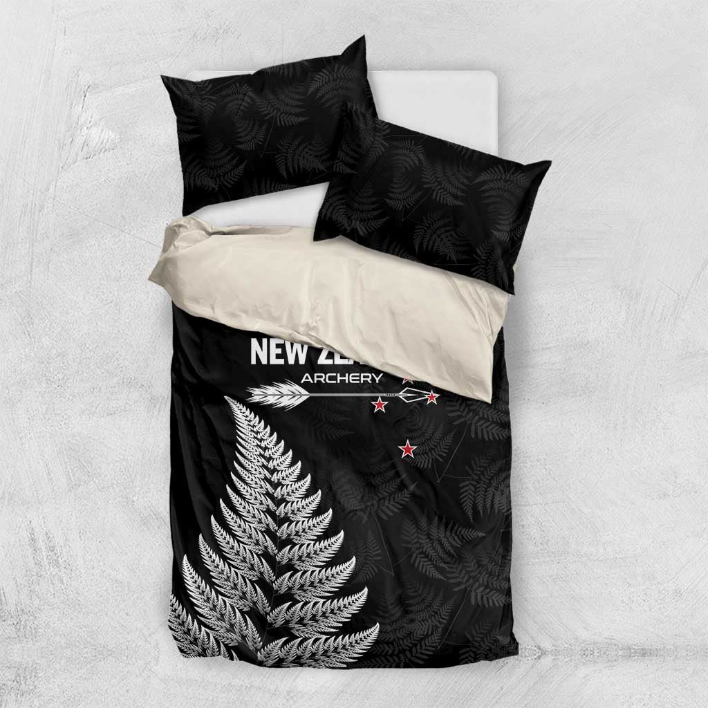 New Zealand 2025 Archery Bedding Set Aotearoa Silver Arrows Black