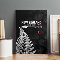 New Zealand 2025 Archery Canvas Wall Art Aotearoa Silver Arrows Black LT01 - Polynesian Pride