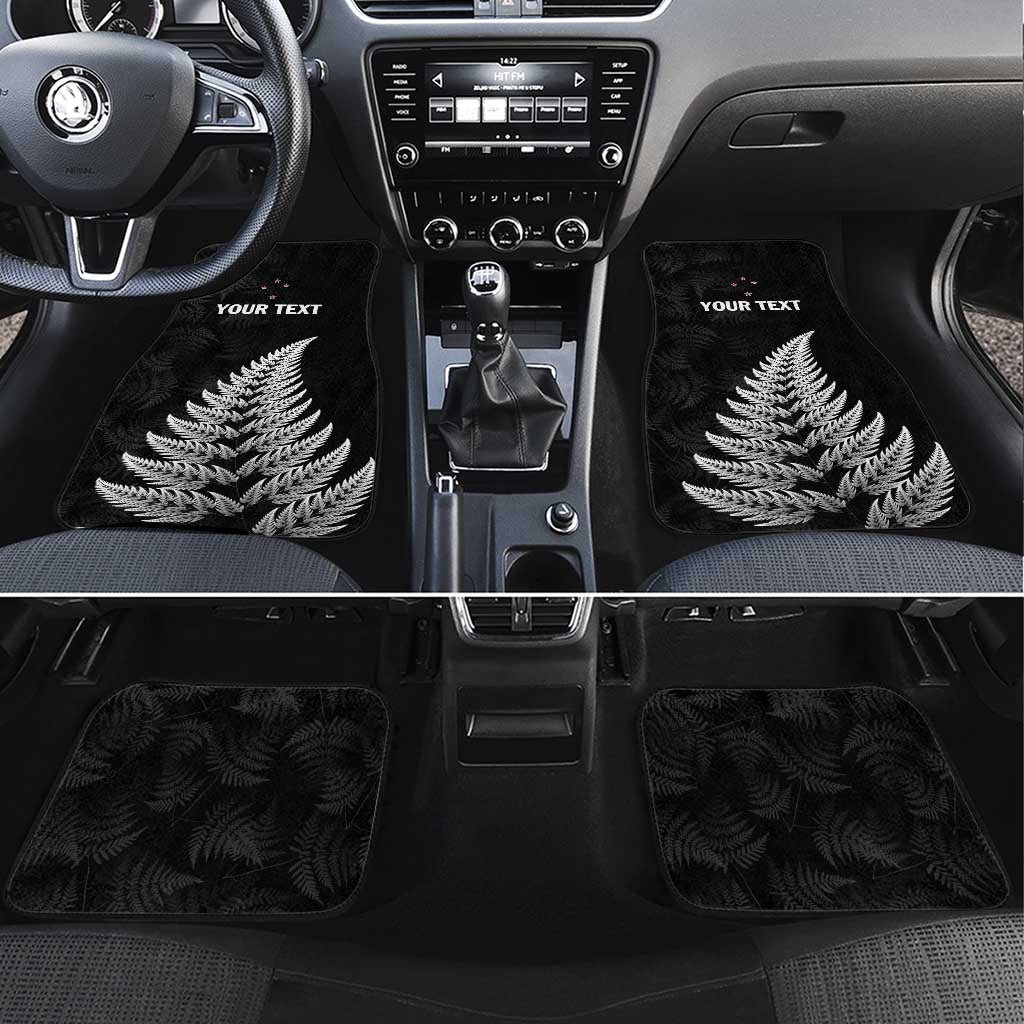 New Zealand 2025 Archery Car Mats Aotearoa Silver Arrows Black LT01 Set 4pcs Black - Polynesian Pride