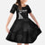 Personalised New Zealand 2025 Archery Family Matching Off Shoulder Maxi Dress and Hawaiian Shirt Aotearoa Silver Arrows Black