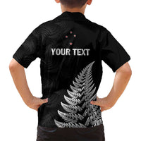 Personalised New Zealand 2025 Archery Family Matching Puletasi and Hawaiian Shirt Aotearoa Silver Arrows Black