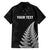 Personalised New Zealand 2025 Archery Family Matching Summer Maxi Dress and Hawaiian Shirt Aotearoa Silver Arrows Black