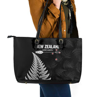New Zealand 2025 Archery Leather Tote Bag Aotearoa Silver Arrows Black