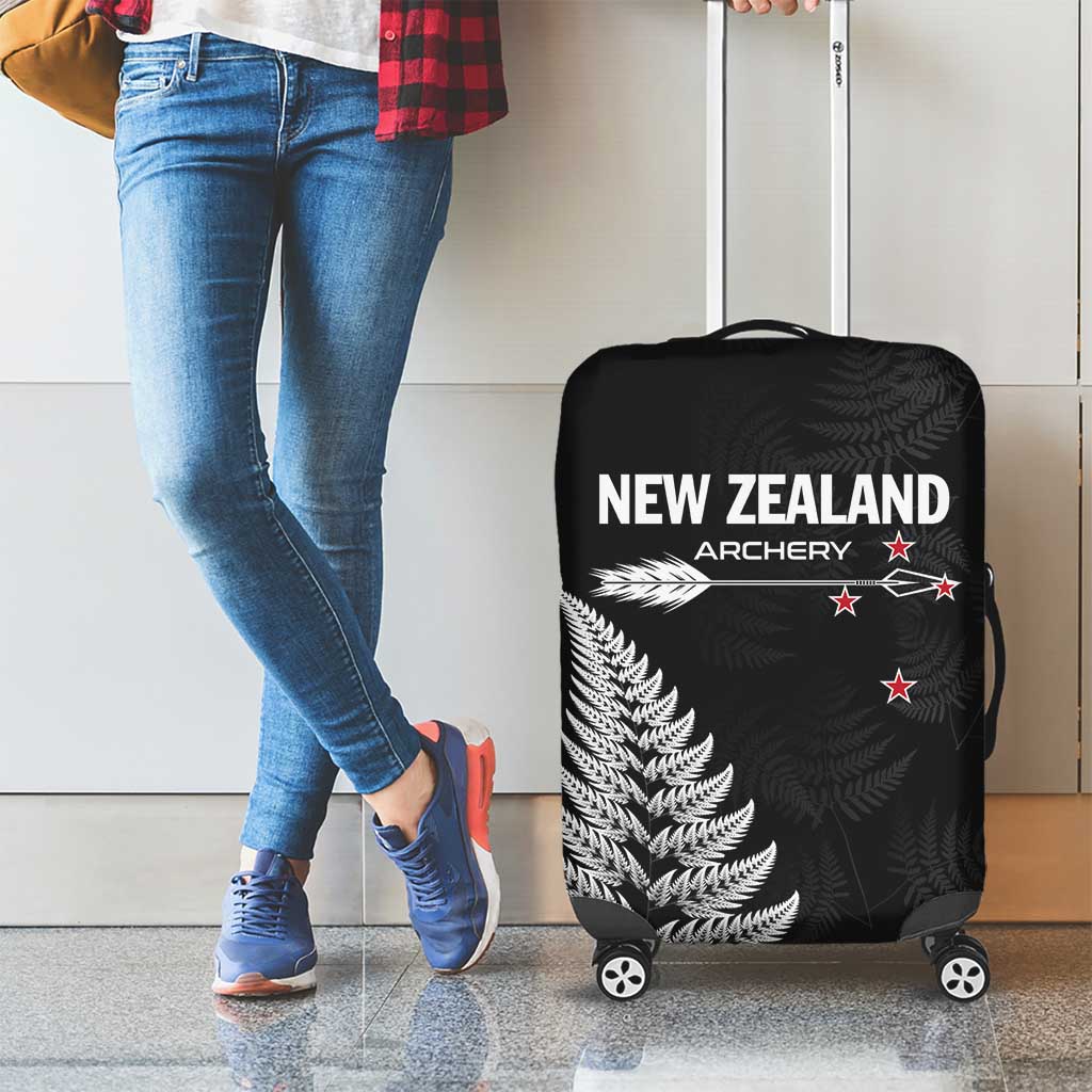 New Zealand 2025 Archery Luggage Cover Aotearoa Silver Arrows Black