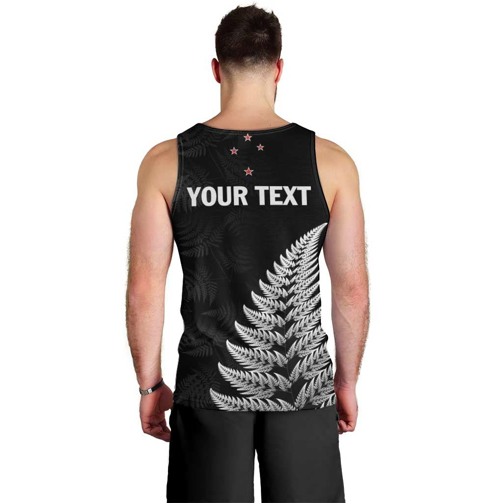 Personalised New Zealand 2025 Archery Men Tank Top Aotearoa Silver Arrows Black LT01 - Polynesian Pride