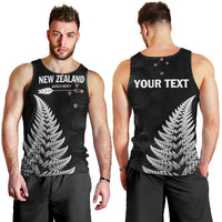Personalised New Zealand 2025 Archery Men Tank Top Aotearoa Silver Arrows Black LT01 - Polynesian Pride