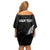 Personalised New Zealand 2025 Archery Off Shoulder Short Dress Aotearoa Silver Arrows Black