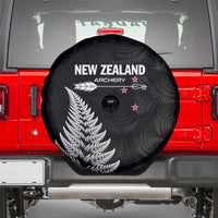 New Zealand 2025 Archery Spare Tire Cover Aotearoa Silver Arrows Black