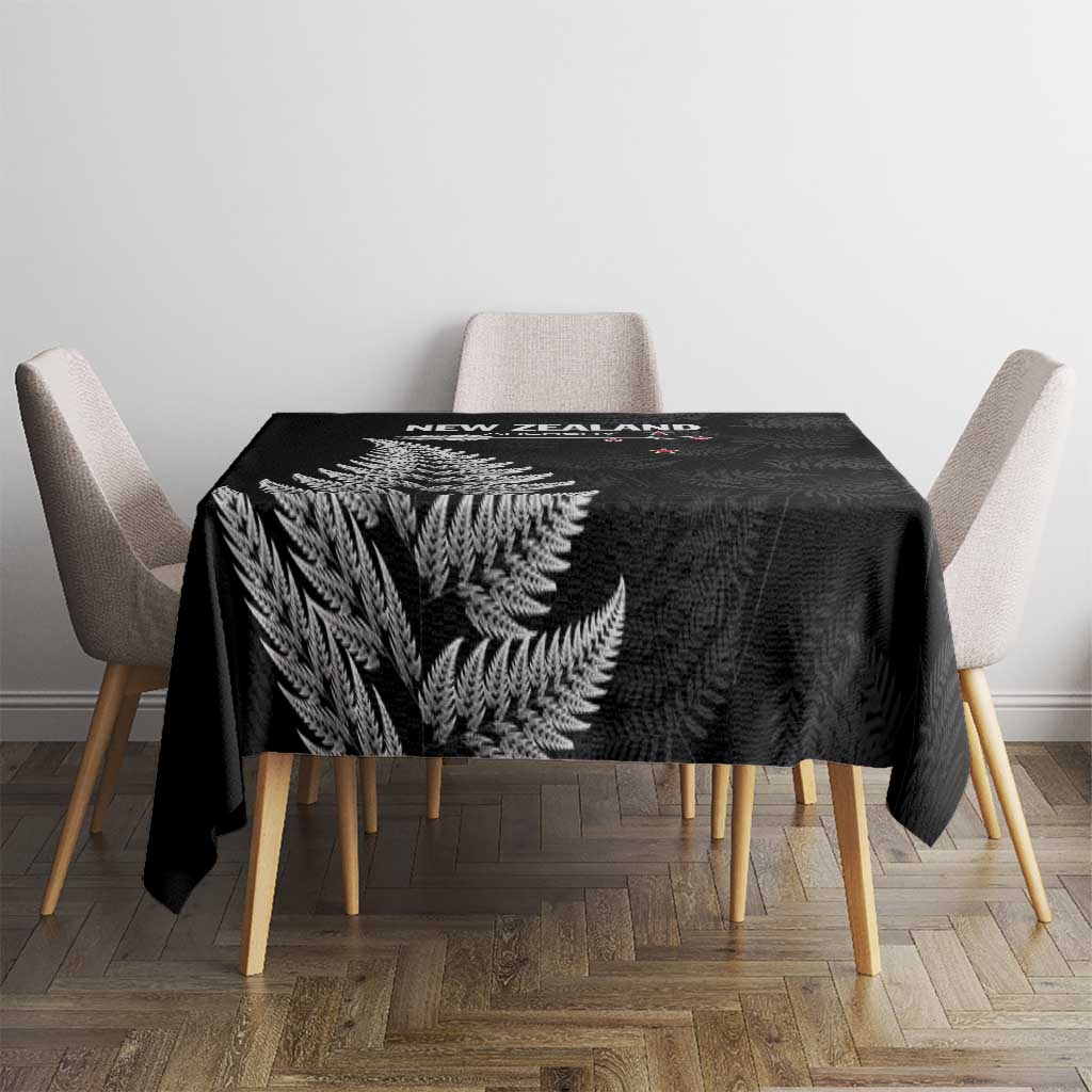 New Zealand 2025 Archery Tablecloth Aotearoa Silver Arrows Black LT01 - Polynesian Pride