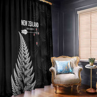 New Zealand 2025 Archery Window Curtain Aotearoa Silver Arrows Black LT01 - Polynesian Pride