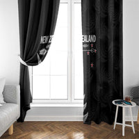 New Zealand 2025 Archery Window Curtain Aotearoa Silver Arrows Black LT01 - Polynesian Pride