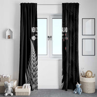 New Zealand 2025 Archery Window Curtain Aotearoa Silver Arrows Black LT01 - Polynesian Pride