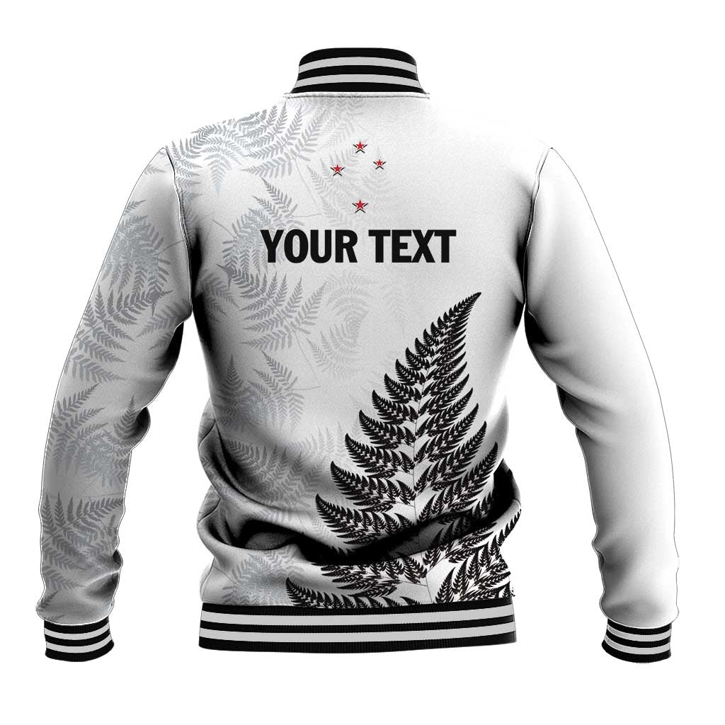 Personalised New Zealand 2025 Archery Baseball Jacket Aotearoa Silver Arrows White LT01 - Polynesian Pride