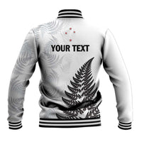 Personalised New Zealand 2025 Archery Baseball Jacket Aotearoa Silver Arrows White LT01 - Polynesian Pride