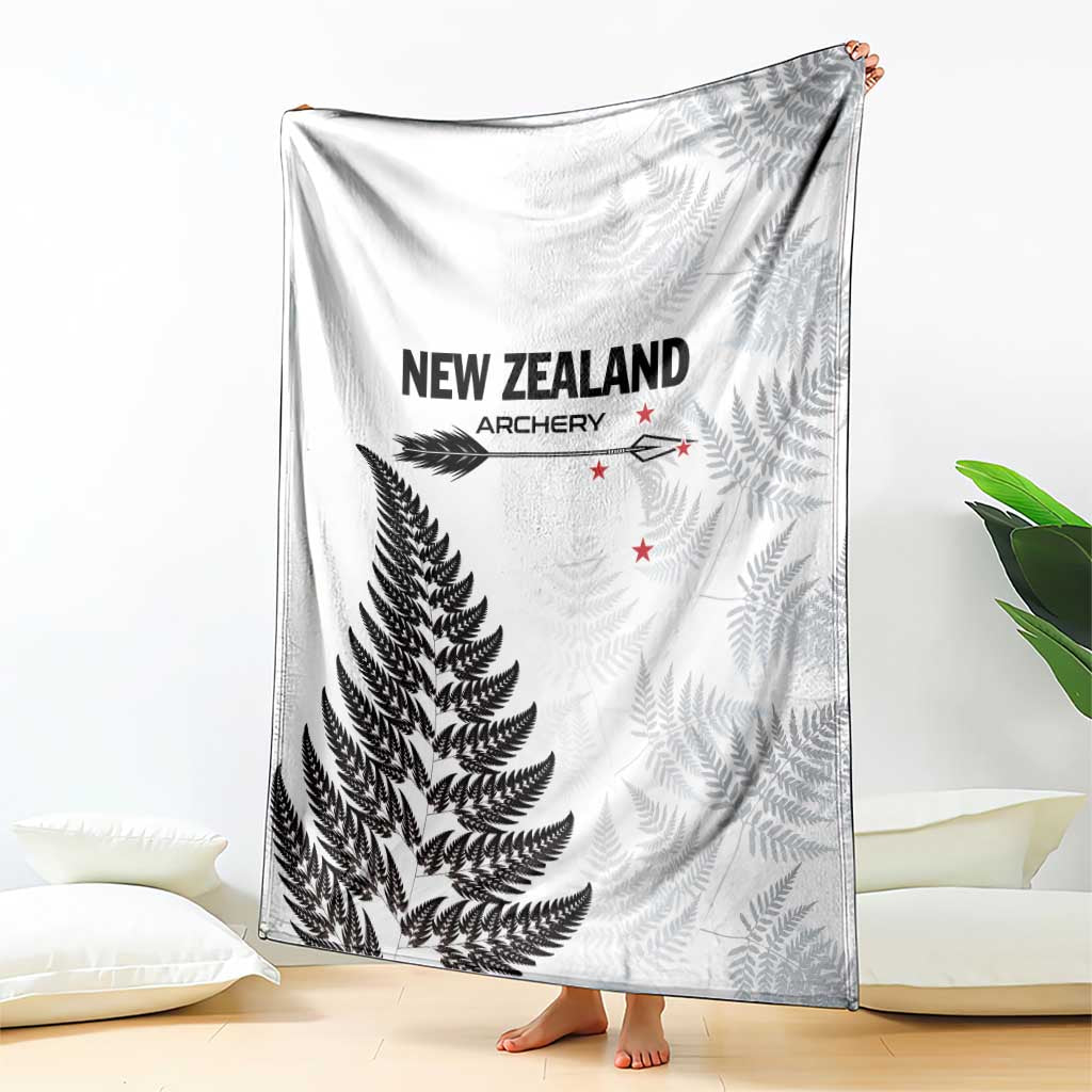 New Zealand 2025 Archery Blanket Aotearoa Silver Arrows White LT01 - Polynesian Pride