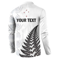 Personalised New Zealand 2025 Archery Button Sweatshirt Aotearoa Silver Arrows White LT01 - Polynesian Pride