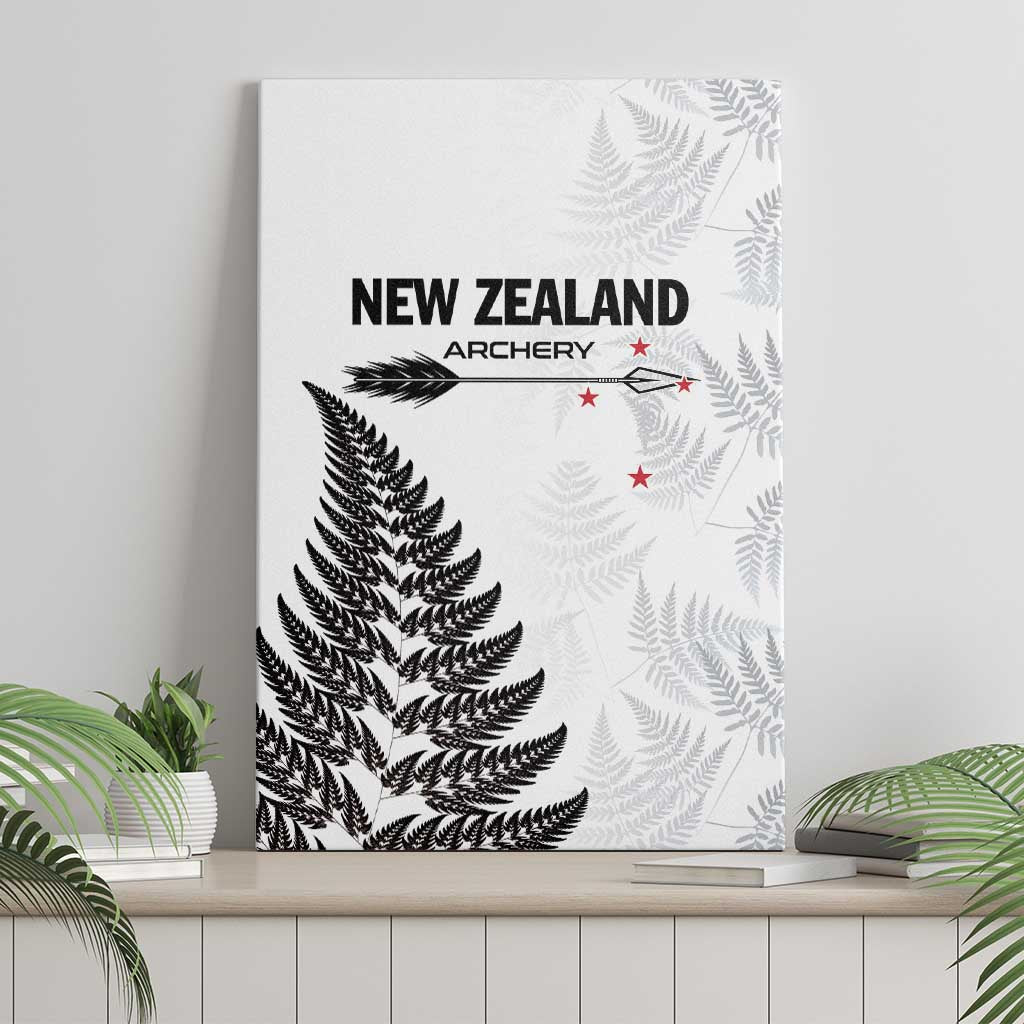 New Zealand 2025 Archery Canvas Wall Art Aotearoa Silver Arrows White LT01 - Polynesian Pride