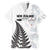 Personalised New Zealand 2025 Archery Family Matching Long Sleeve Bodycon Dress and Hawaiian Shirt Aotearoa Silver Arrows White