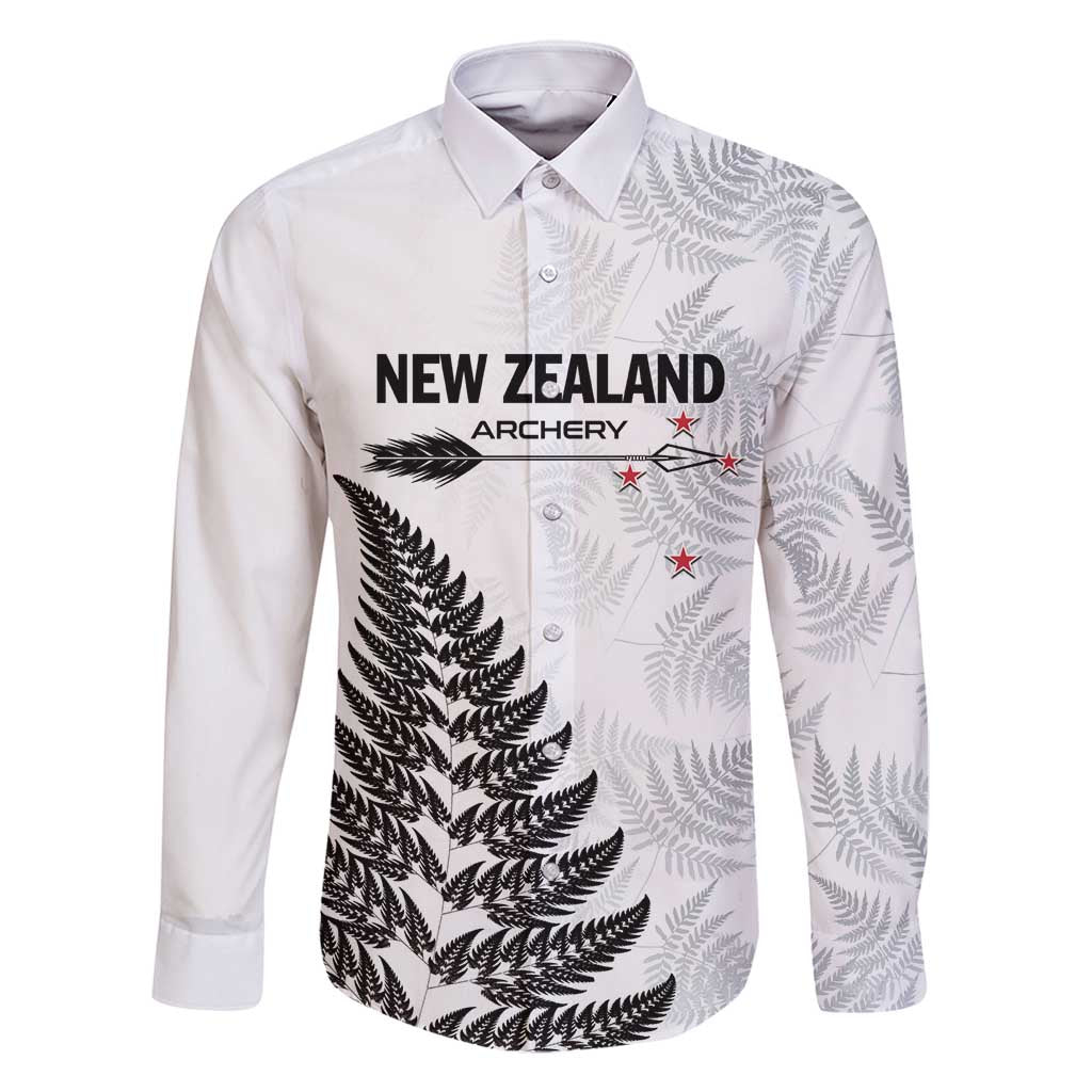 Personalised New Zealand 2025 Archery Family Matching Mermaid Dress and Hawaiian Shirt Aotearoa Silver Arrows White