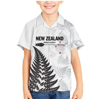 Personalised New Zealand 2025 Archery Family Matching Mermaid Dress and Hawaiian Shirt Aotearoa Silver Arrows White