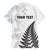 Personalised New Zealand 2025 Archery Family Matching Off Shoulder Maxi Dress and Hawaiian Shirt Aotearoa Silver Arrows White