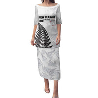 Personalised New Zealand 2025 Archery Family Matching Puletasi and Hawaiian Shirt Aotearoa Silver Arrows White