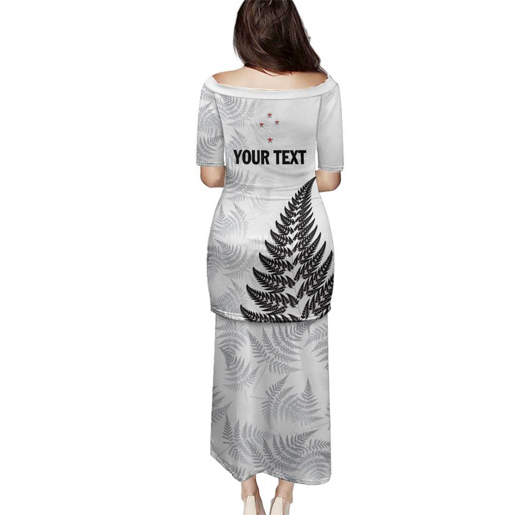 Personalised New Zealand 2025 Archery Family Matching Puletasi and Hawaiian Shirt Aotearoa Silver Arrows White